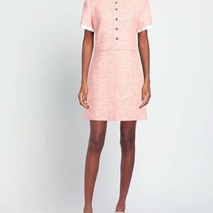 Maje Pink Tweed Mini Dress